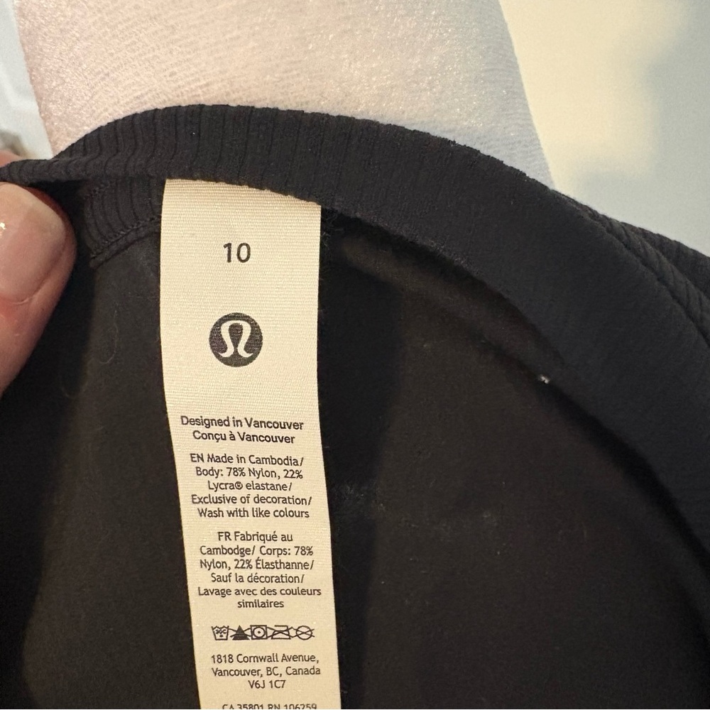 Lululemon all aligned ribbed long sleeve Henley dress in charcoal - Picture 5 of 5